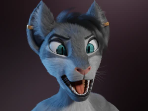 Yennifer Anthro Cat 3D Model