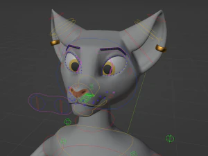Yennifer Anthro Cat 3D Model