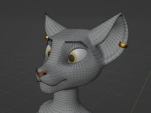 Yennifer Anthro Cat 3D Model