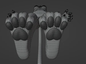 Yennifer Anthro Cat 3D Model