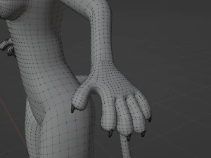 Yennifer Anthro Cat 3D Model