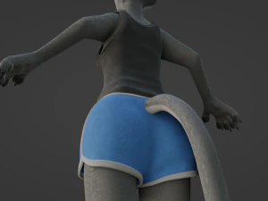 Yennifer Anthro Cat 3D Model