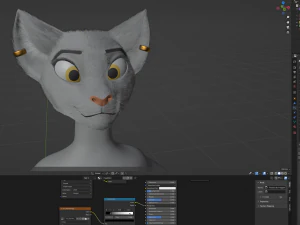Yennifer Anthro Cat 3D Model