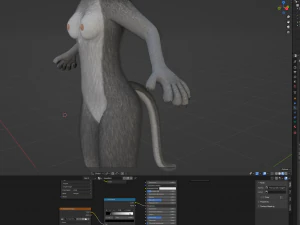 Yennifer Anthro Cat 3D Model