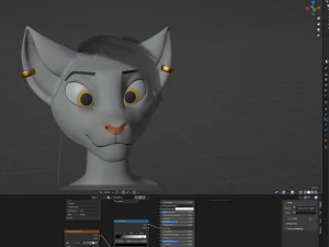 Yennifer Anthro Cat 3D Model