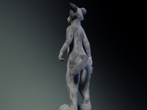 Chris Anthro Wolf 3D Model