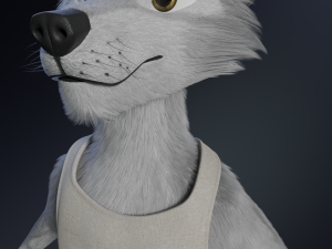 Chris Anthro Wolf 3D Model