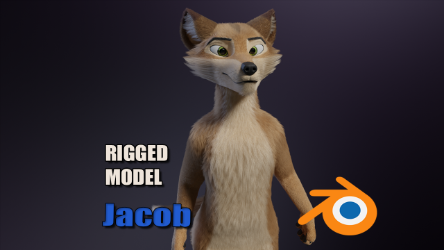 Jacob Anthro Wolf Modelo 3D .c4d .max .obj .3ds .fbx .stl .blend 