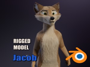 Jacob Anthro Wolf 3D Model