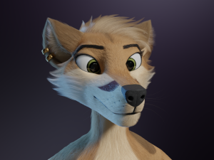Athena Anthro Fox 3D 모델