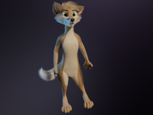 Athena Anthro Fox 3D 모델