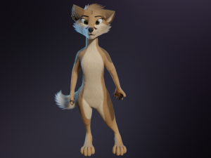 Athena Anthro Fox 3D 모델
