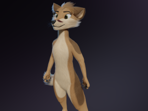 Athena Anthro Fox 3D 모델