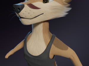 Athena Anthro Fox 3D 모델