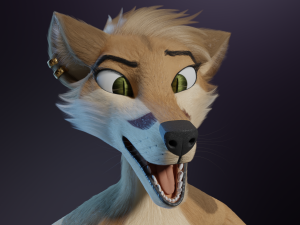Athena Anthro Fox 3D 모델