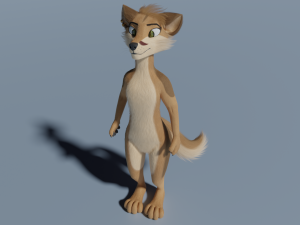 Athena Anthro Fox 3D 모델