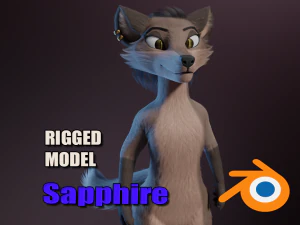Saphire Anthro Fox Modello 3D
