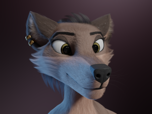 Saphire Anthro Fox 3Dモデル