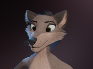 Saphire Anthro Fox 3Dモデル
