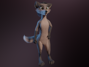 Saphire Anthro Fox 3Dモデル