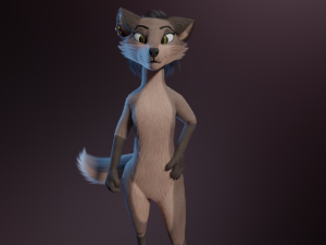 Saphire Anthro Fox 3Dモデル