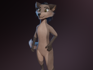 Saphire Anthro Fox 3Dモデル