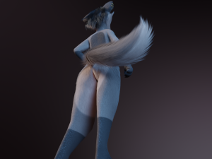 Saphire Anthro Fox 3Dモデル