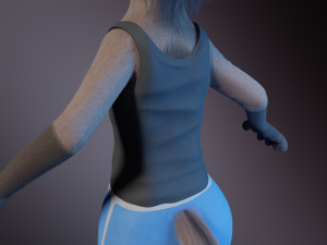 Saphire Anthro Fox 3Dモデル