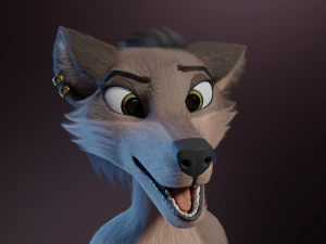 Saphire Anthro Fox Modello 3D