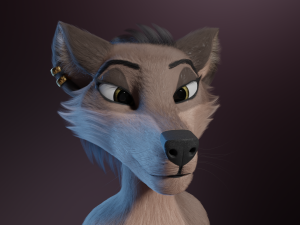 Saphire Anthro Fox 3Dモデル