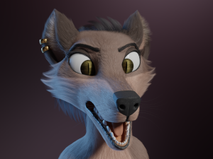 Saphire Anthro Fox 3Dモデル