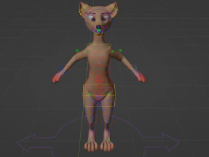 Saphire Anthro Fox Modello 3D