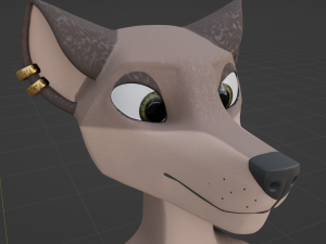 Saphire Anthro Fox 3Dモデル