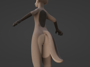 Saphire Anthro Fox 3Dモデル