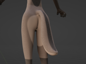 Saphire Anthro Fox 3Dモデル