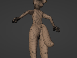Saphire Anthro Fox 3Dモデル