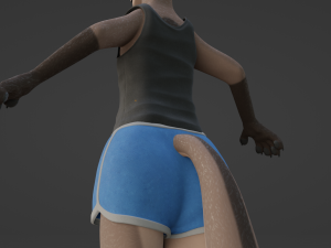 Saphire Anthro Fox 3Dモデル