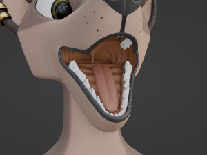 Saphire Anthro Fox 3Dモデル