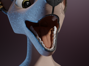 Saphire Anthro Fox 3Dモデル