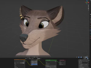 Saphire Anthro Fox Modello 3D