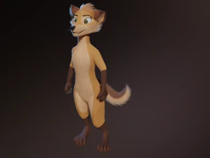 Catalina Anthro Fox 3D Model