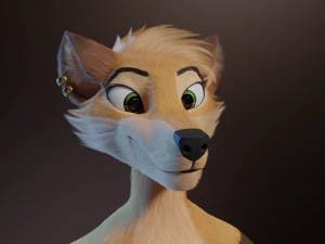 Catalina Anthro Fox 3D Model