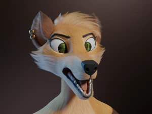 Catalina Anthro Fox 3D Model
