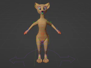 Catalina Anthro Fox 3D Model