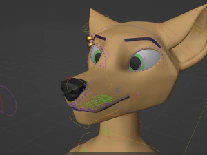 Catalina Anthro Fox 3D Model