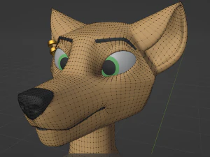 Catalina Anthro Fox 3D Model