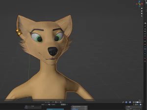 Catalina Anthro Fox 3D Model