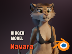 Nayara Anthro Lioness 3D Model
