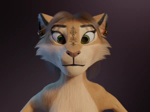 Nayara Anthro Lioness 3D Model