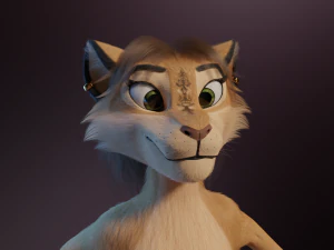 Nayara Anthro Lioness 3D Model